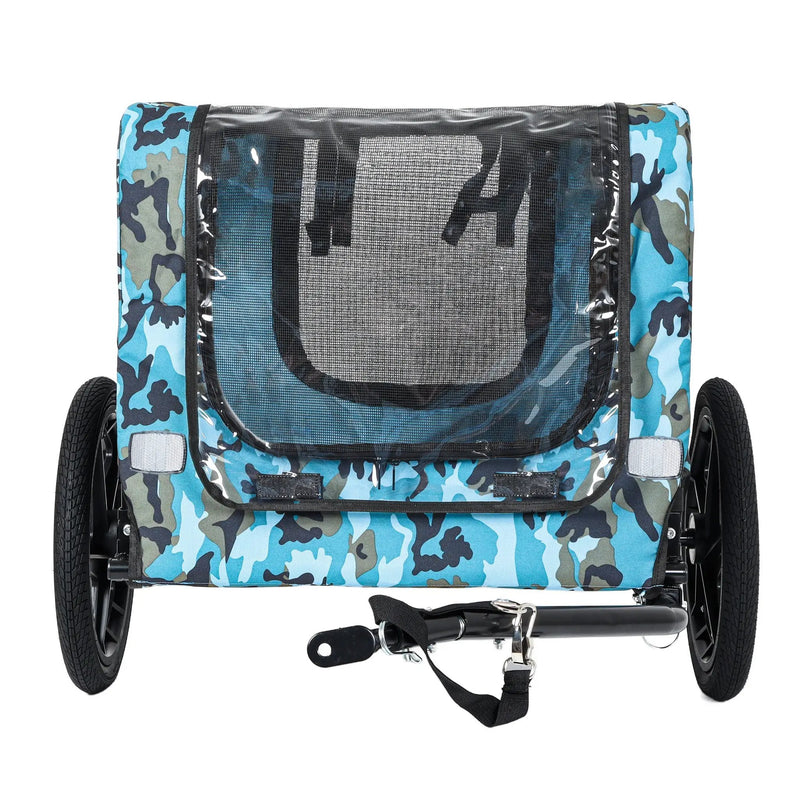 Outdoor Heavy Duty Collapsible Pet Bike Trailer with 16-Inch Wheels by HouseOfZazla