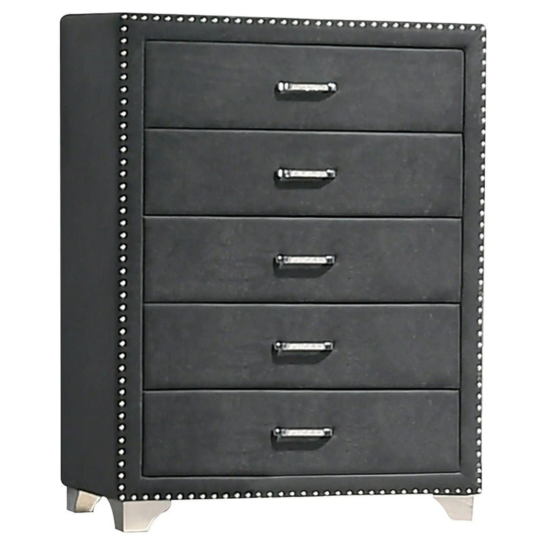 Melody 4-piece Eastern King Bedroom Set Grey by Unique Piece Furniture