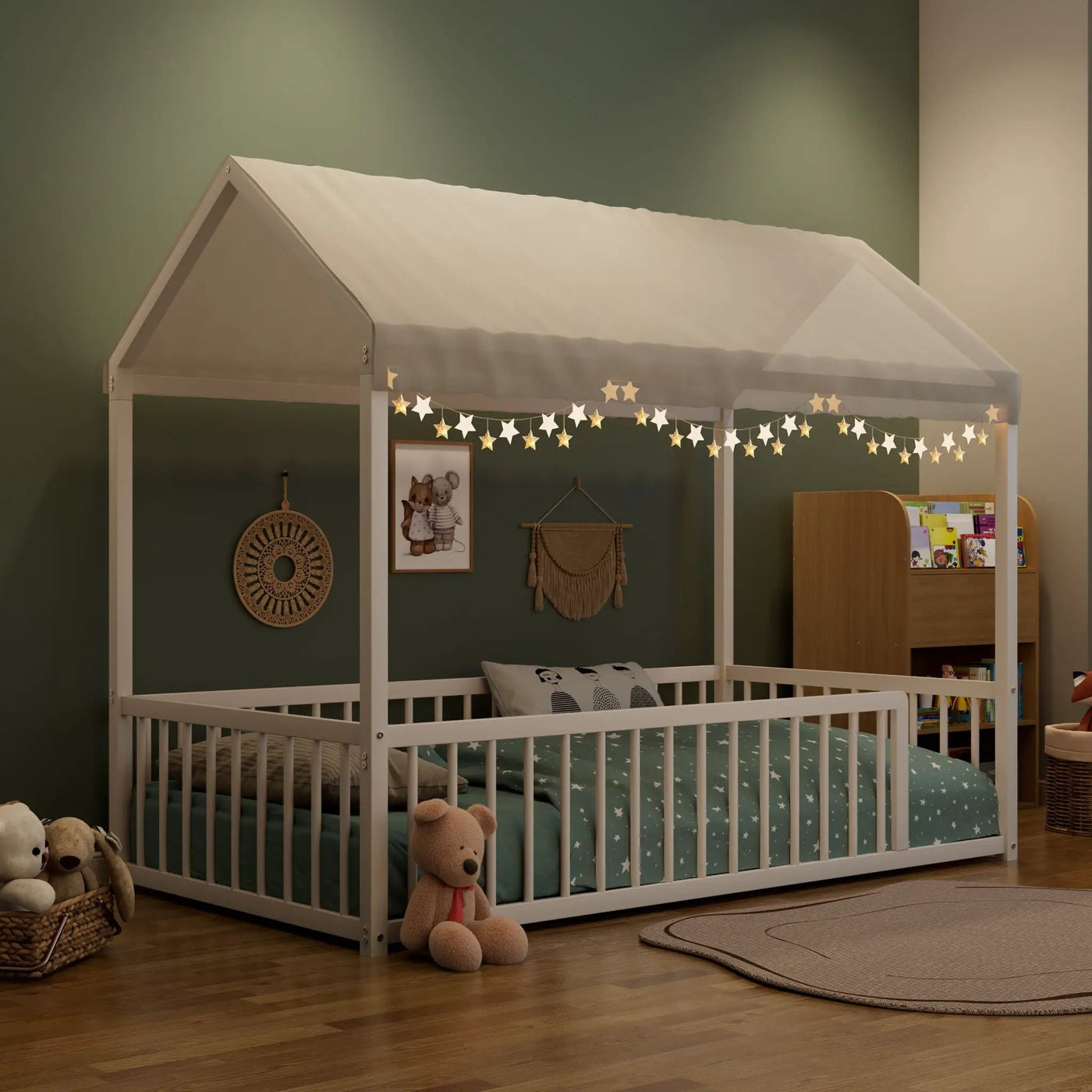 Montessori Floor Bed Frame With House Shape by HouseOfZazla