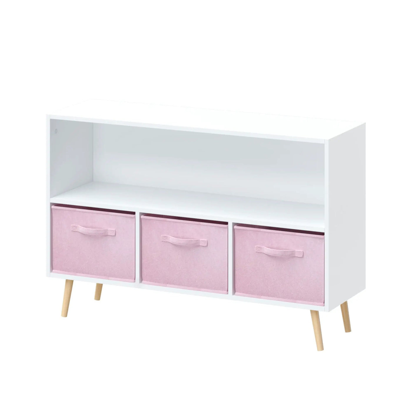 Bookcase With Collapsible Drawers, Book Display Organizer by Unique Piece Furniture
