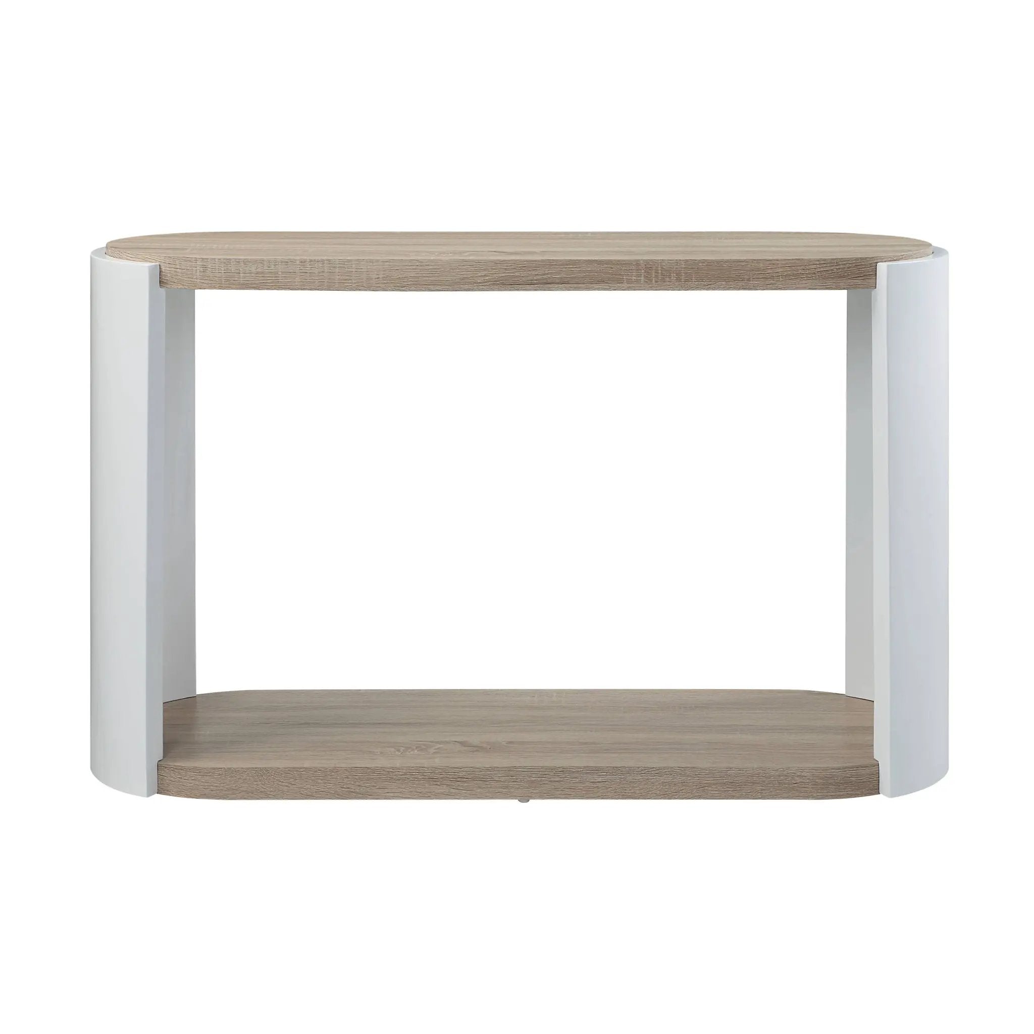 Zoma - High Gloss Sofa Table - Oak / White by Unique Piece Furniture