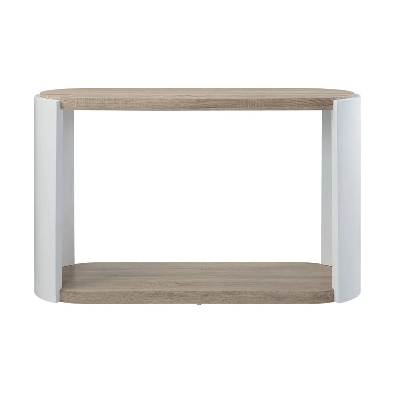 Zoma - High Gloss Sofa Table - Oak / White by Unique Piece Furniture