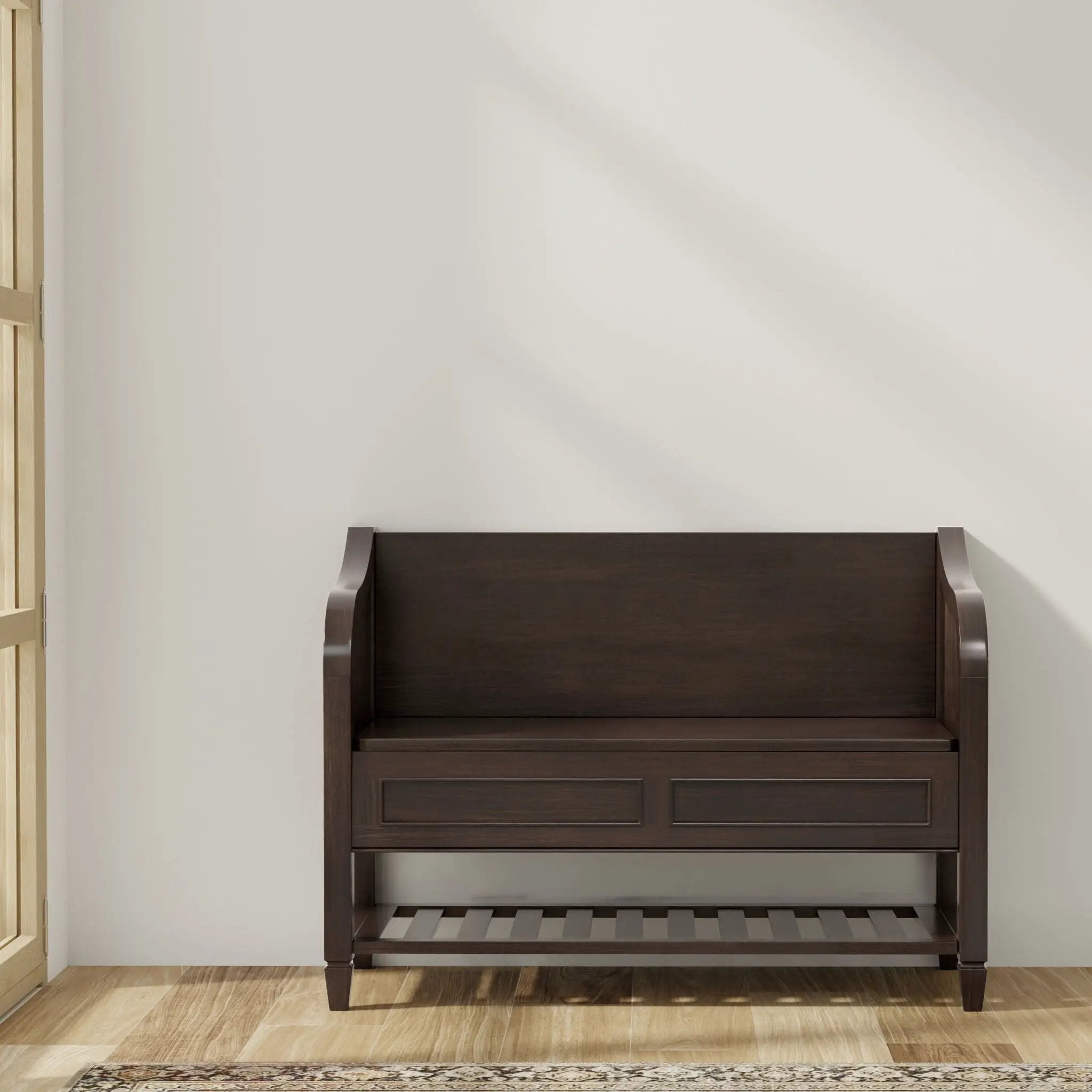 Connaught - Entryway Storage Bench With Shelf - Chestnut by Unique Piece Furniture