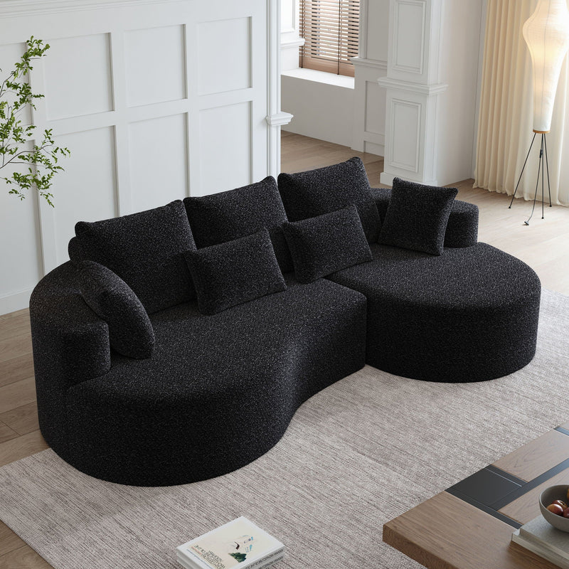 Curved Oversized Sectional Sofa With Extra Deep Seat by HouseOfZazla
