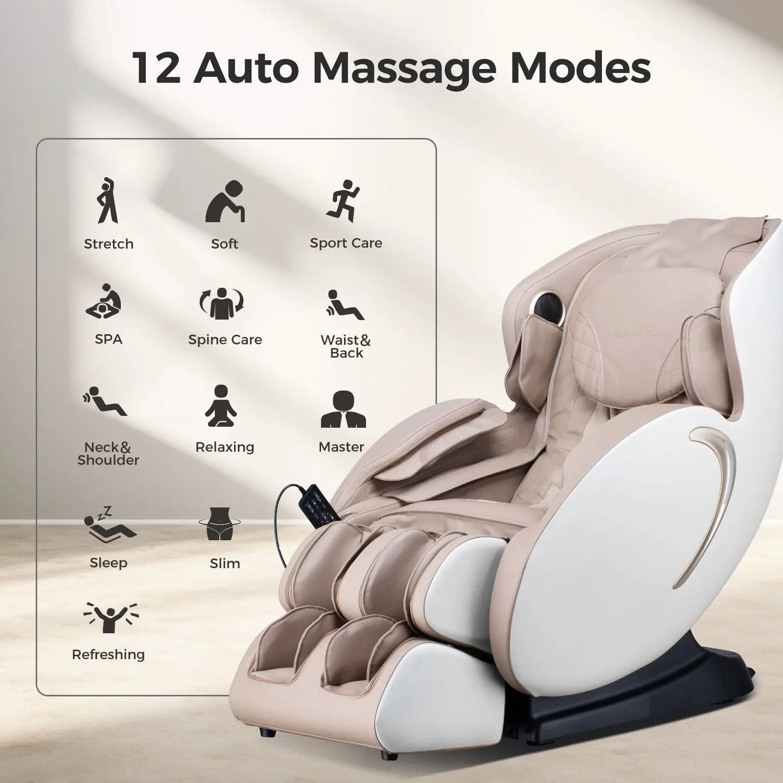 Bosscare - 3D Zero Gravity Massage Chair, Full Body Shiatsu Recliner With App by HouseOfZazla