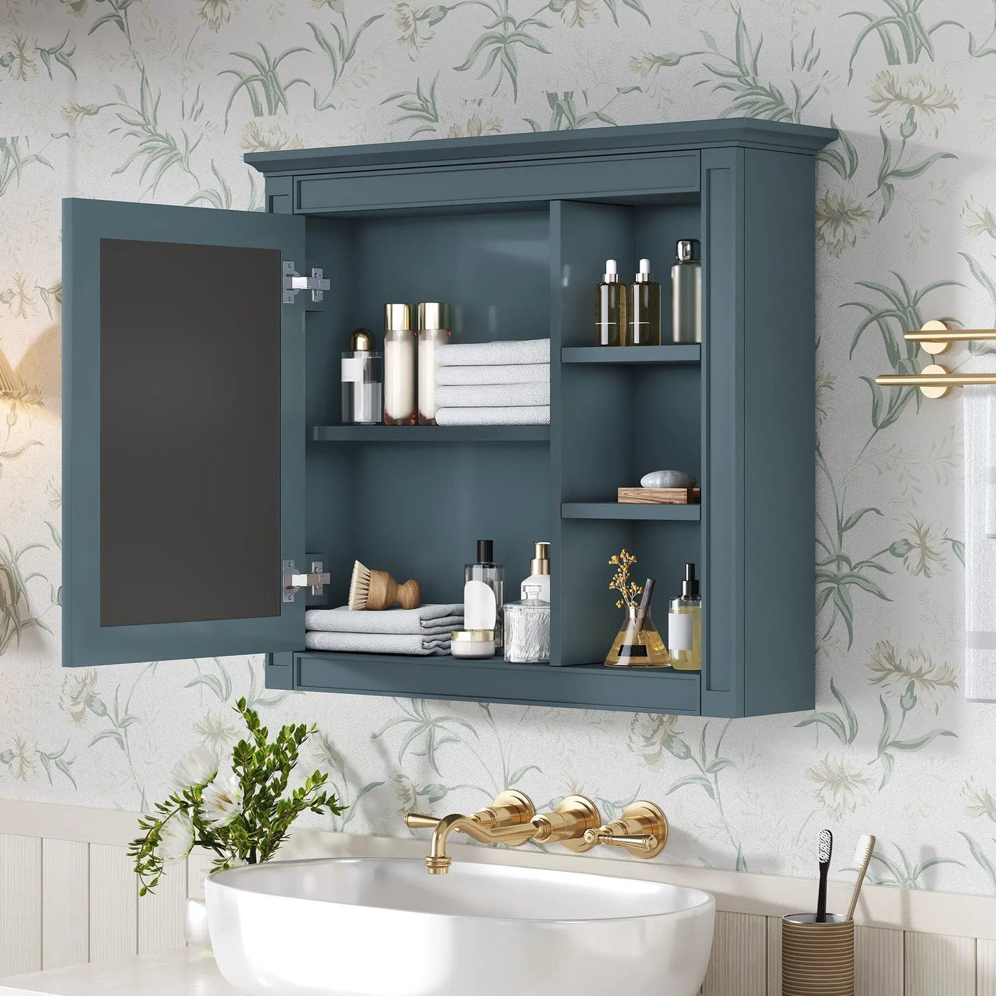 Modern Wall-Mounted Medicine Cabinet With Mirror by HouseOfZazla