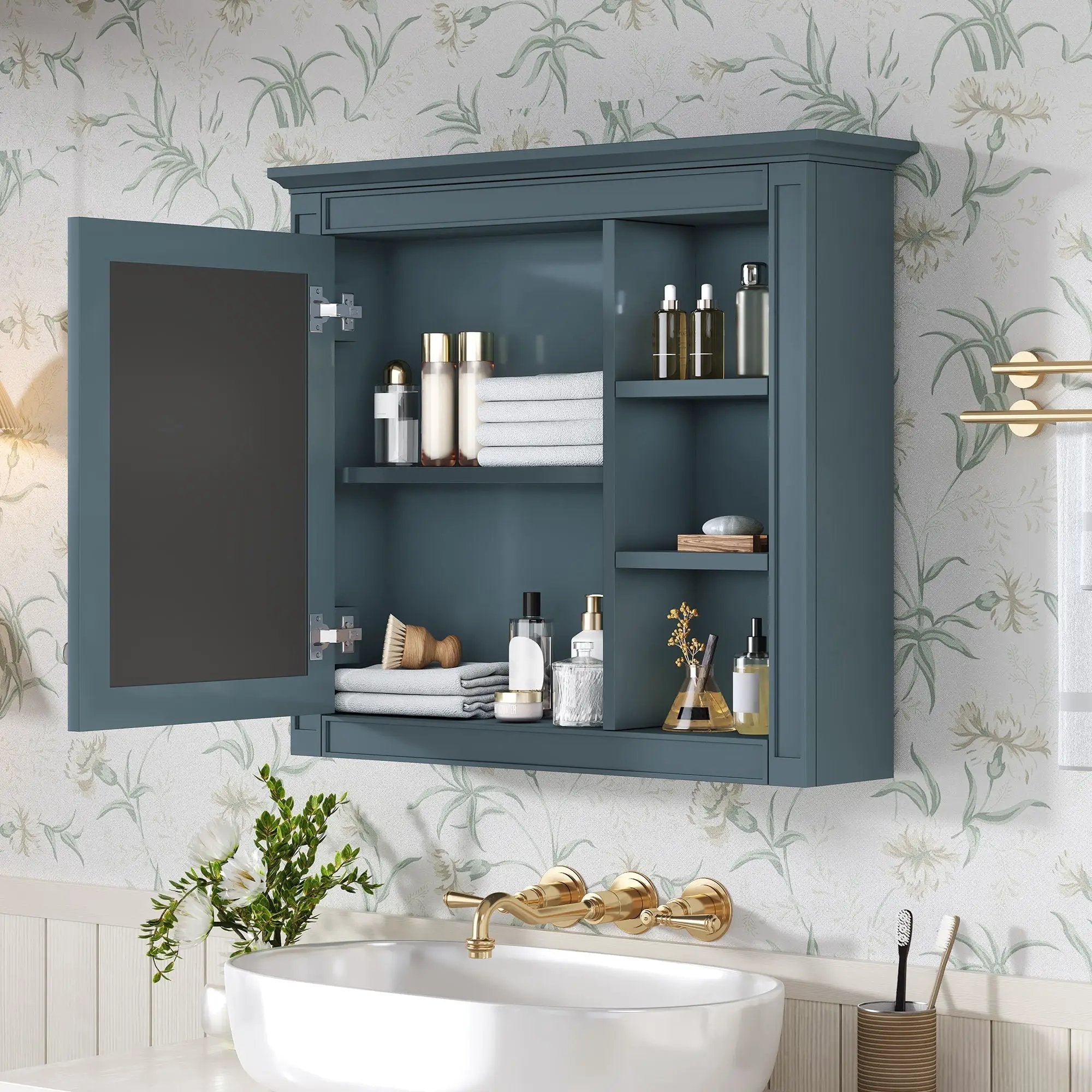 Modern Wall-Mounted Medicine Cabinet With Mirror by HouseOfZazla
