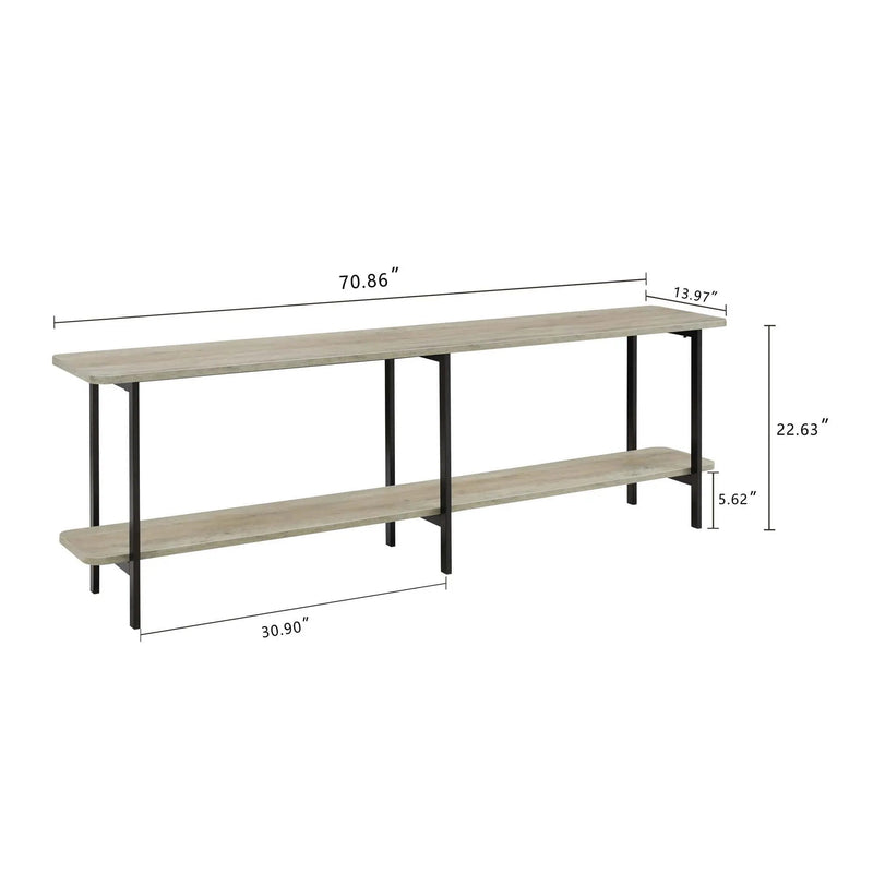 Celine - 2 Shelf Console Table