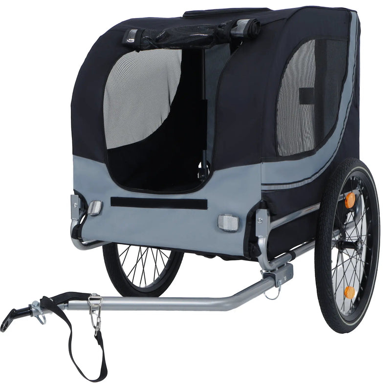 Large Folding Bike Trailer for Dogs – 66LB Capacity All-Terrain Pet Carrier by HouseOfZazla