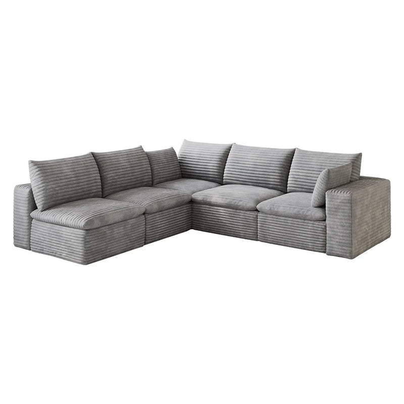 Cloud Sofa - 99*103" Corduroy Fabric by HouseOfZazla