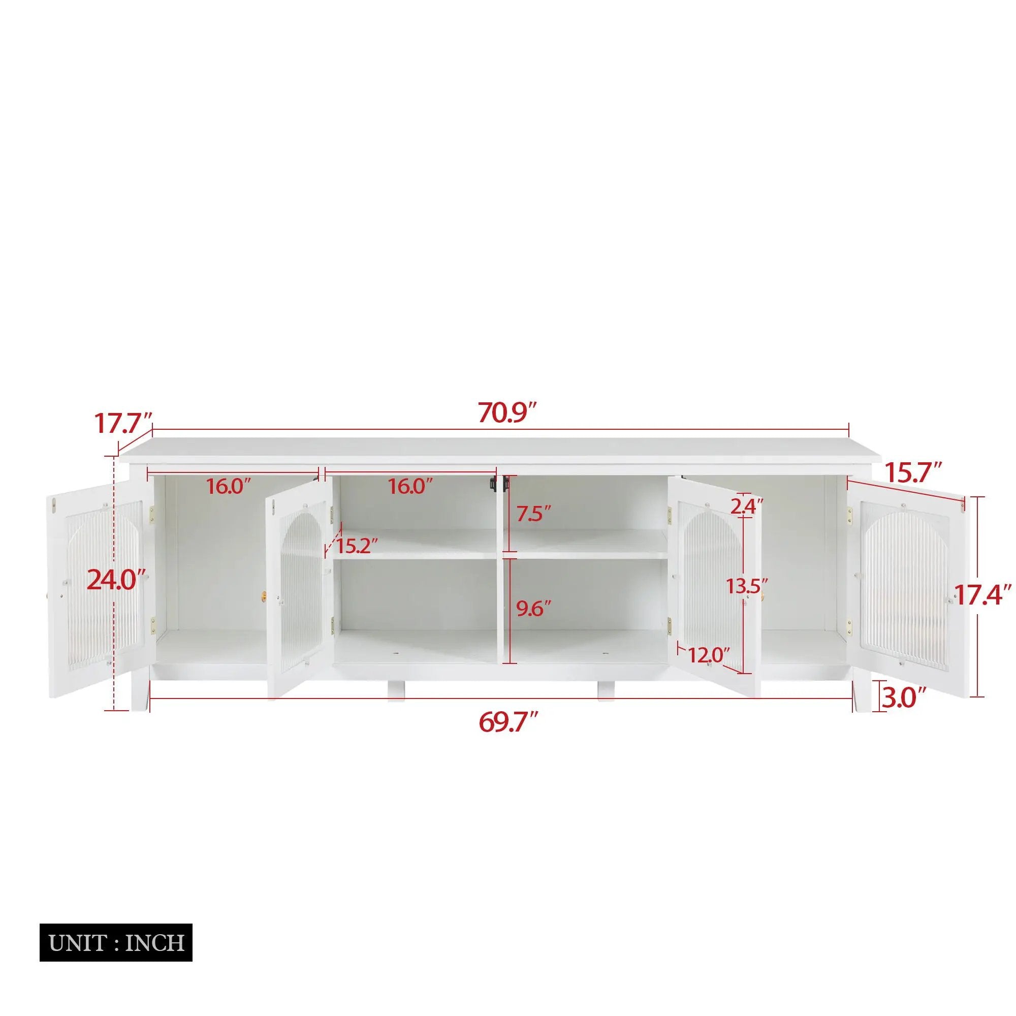 StylishTVcabinet Entertainment CenterTV Stand, TVconsoletable, Media Console, Solidwood Frame, Changhong Glass Door, Metal Handle by HouseOfZazla