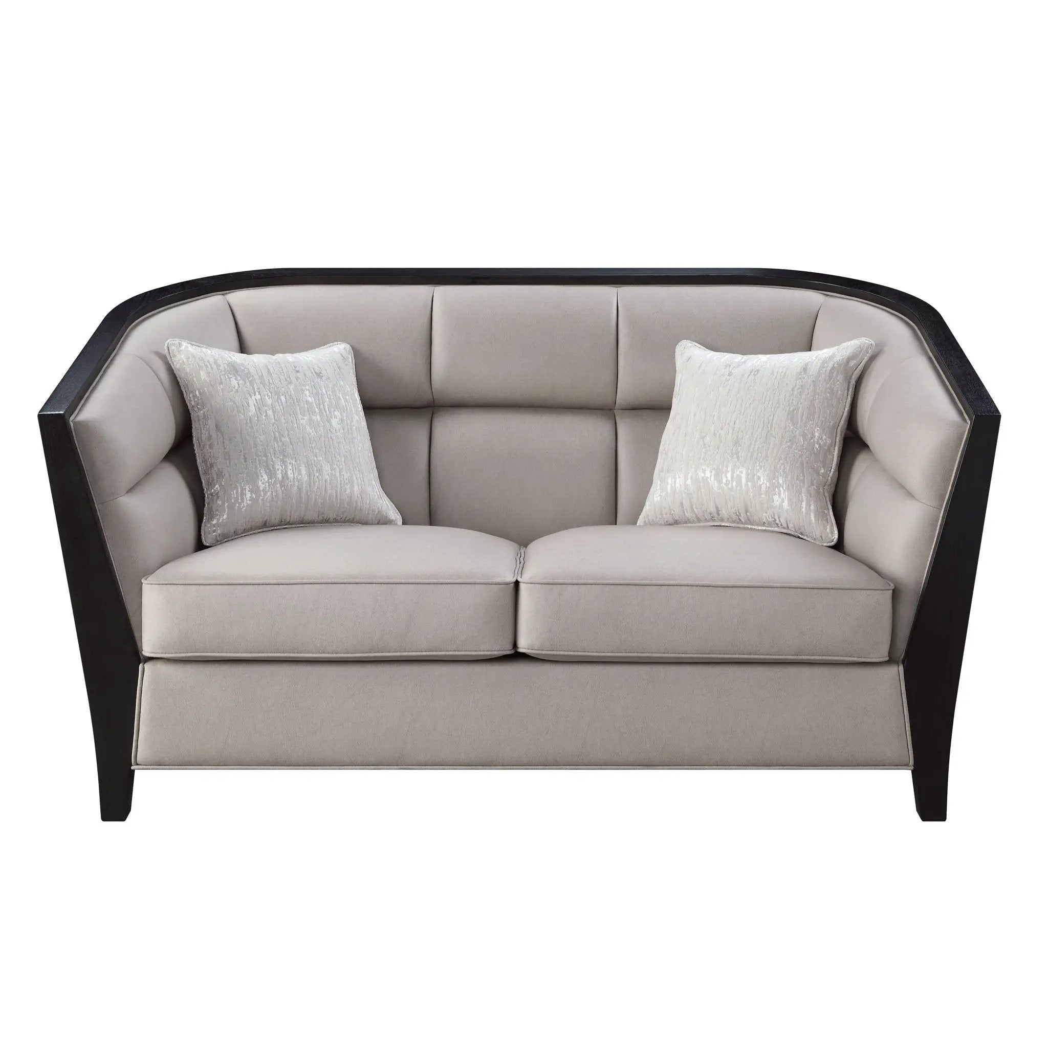Zemocryss - Loveseat With 2 Pillows - Beige Fabric by Unique Piece Furniture