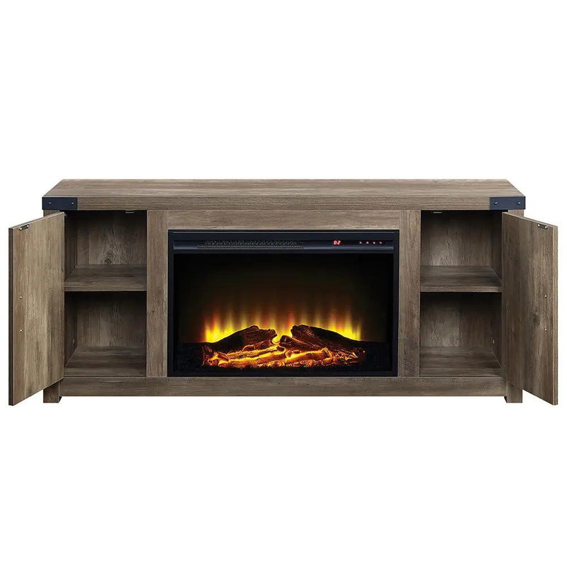 Tobias - 25" Fireplace - Rustic Oak by Unique Piece Furniture