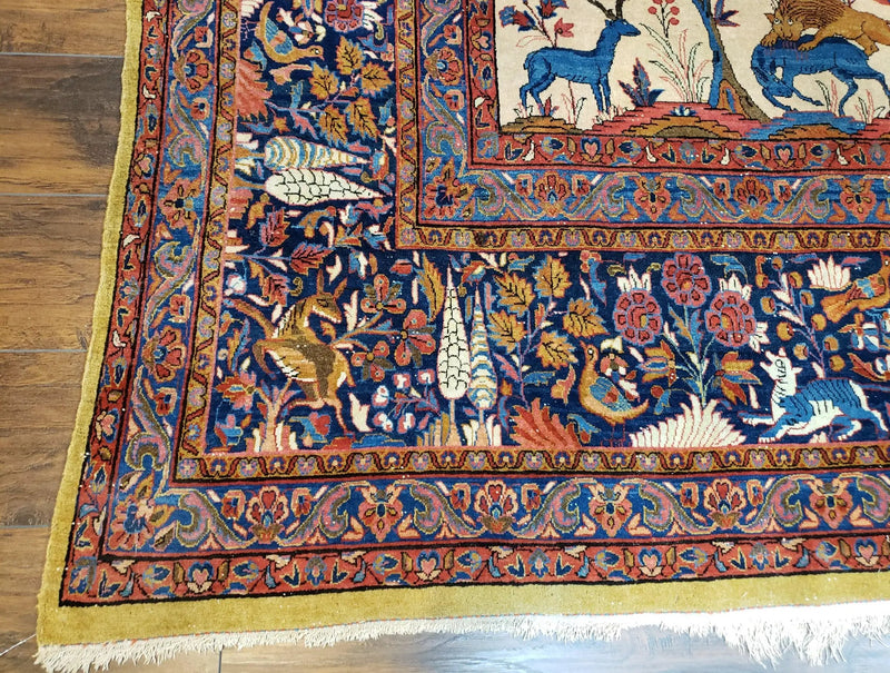 Antique Persian Kashan Tree of Life Rug 10x13 by Jewel Rugs