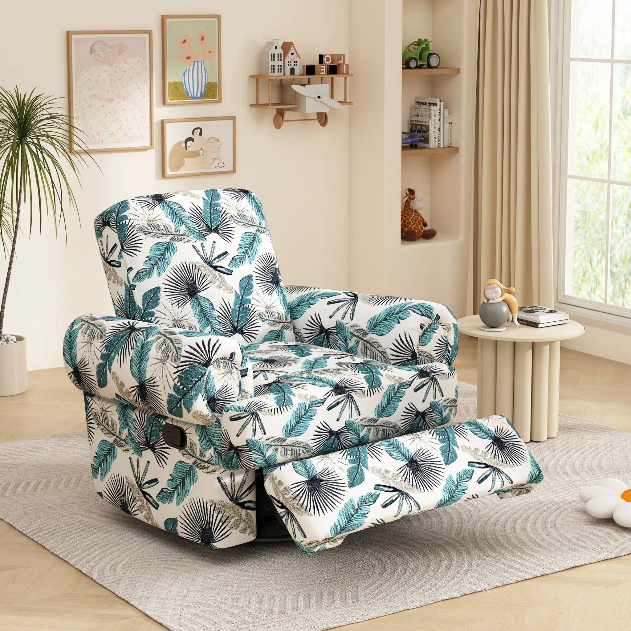 Manual Swivel Recliner Rocker Chair With Adjustable Backrest by HouseOfZazla