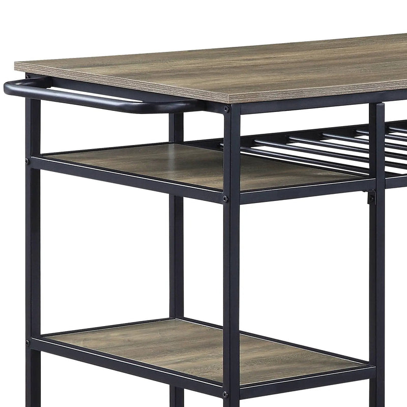 Lona - Kitchen Island - Rustic Oak / Black by Unique Piece Furniture