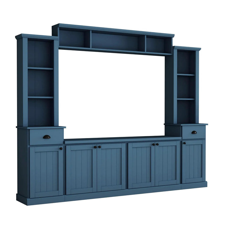 Minimalist Entertainment Wall Unit with Bridge for TVs Up to 75'' by HouseOfZazla