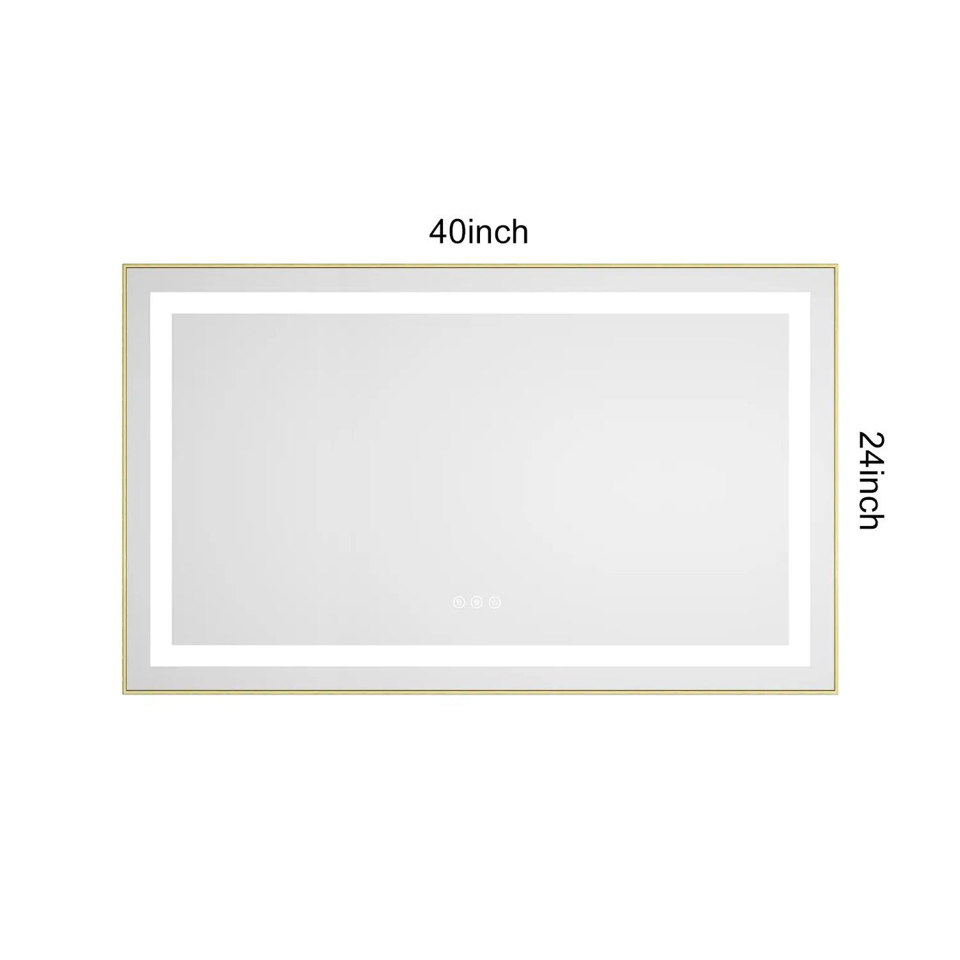 40 x 24 Inch LED Bathroom Mirror With Front And Backlight by HouseOfZazla