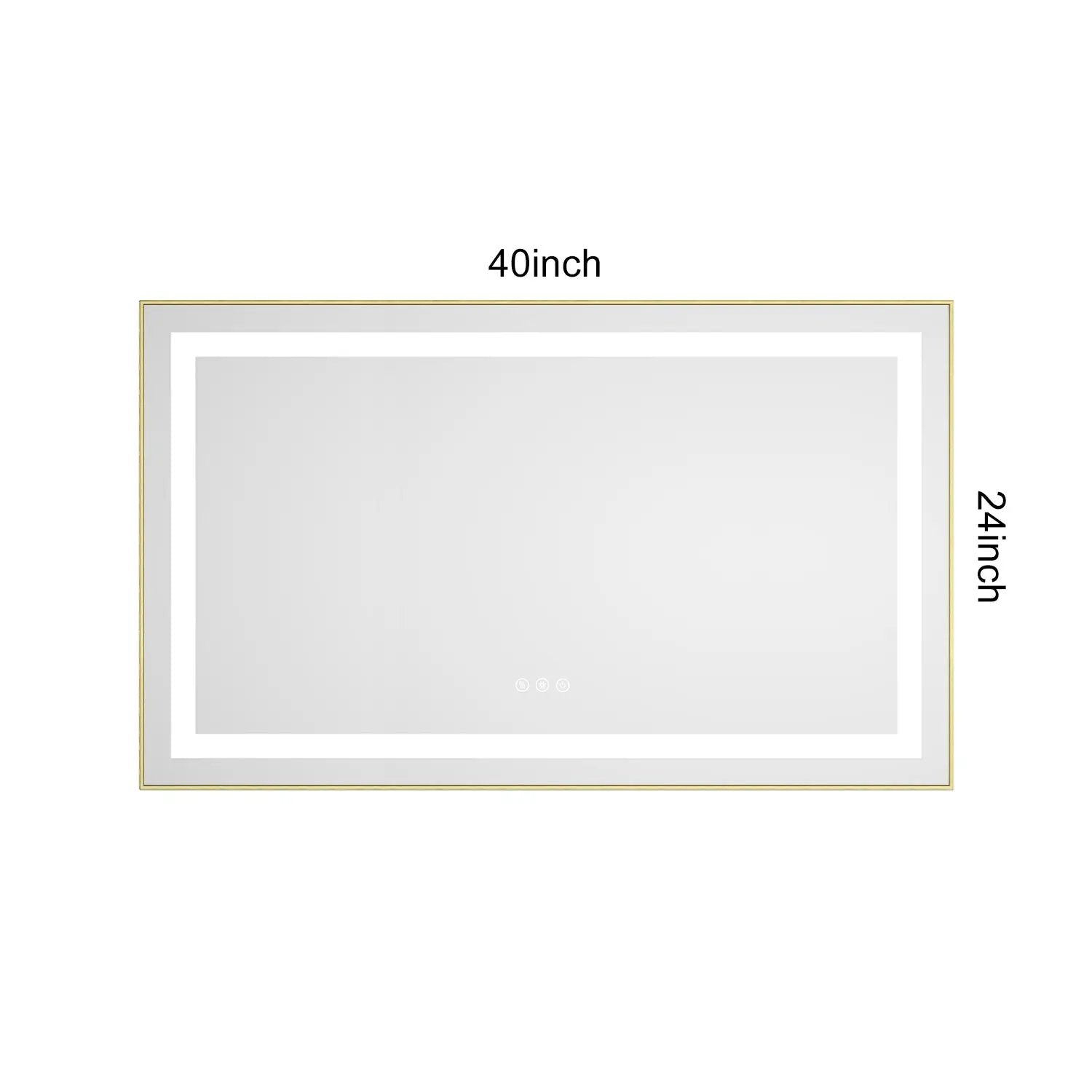 40 x 24 Inch LED Bathroom Mirror With Front And Backlight by HouseOfZazla