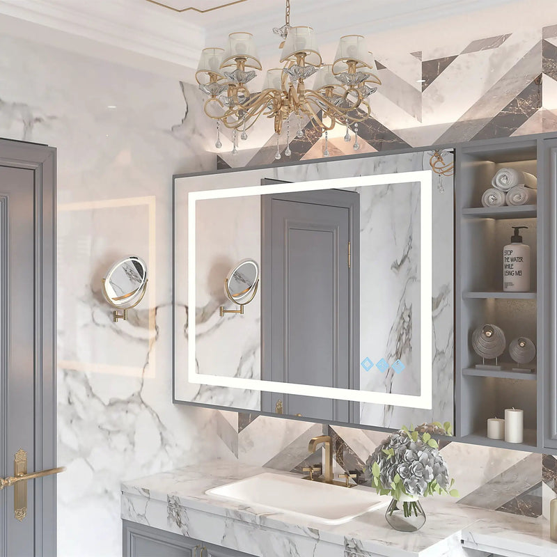 3000-6000K LED Bathroom Mirror With Lights, Anti-Fog Dimmable Lighted Wall Mounted Vanity Mirror Master Bath Modern Makeup (Only Mirrors, Not Cabinets) Horizontal & Vertical by HouseOfZazla