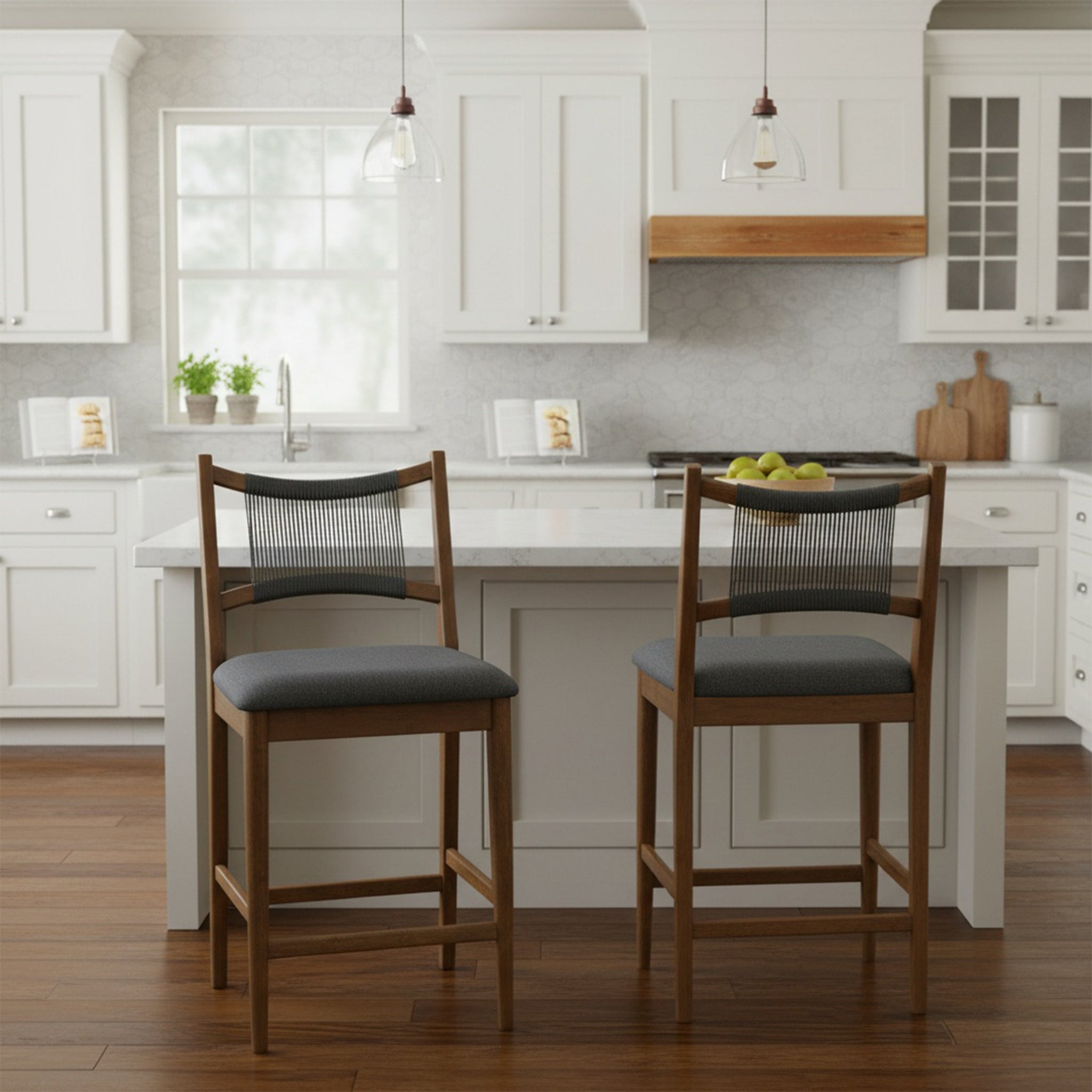Arno Indoor Upholstered Wooden Counter Stool by HouseOfZazla
