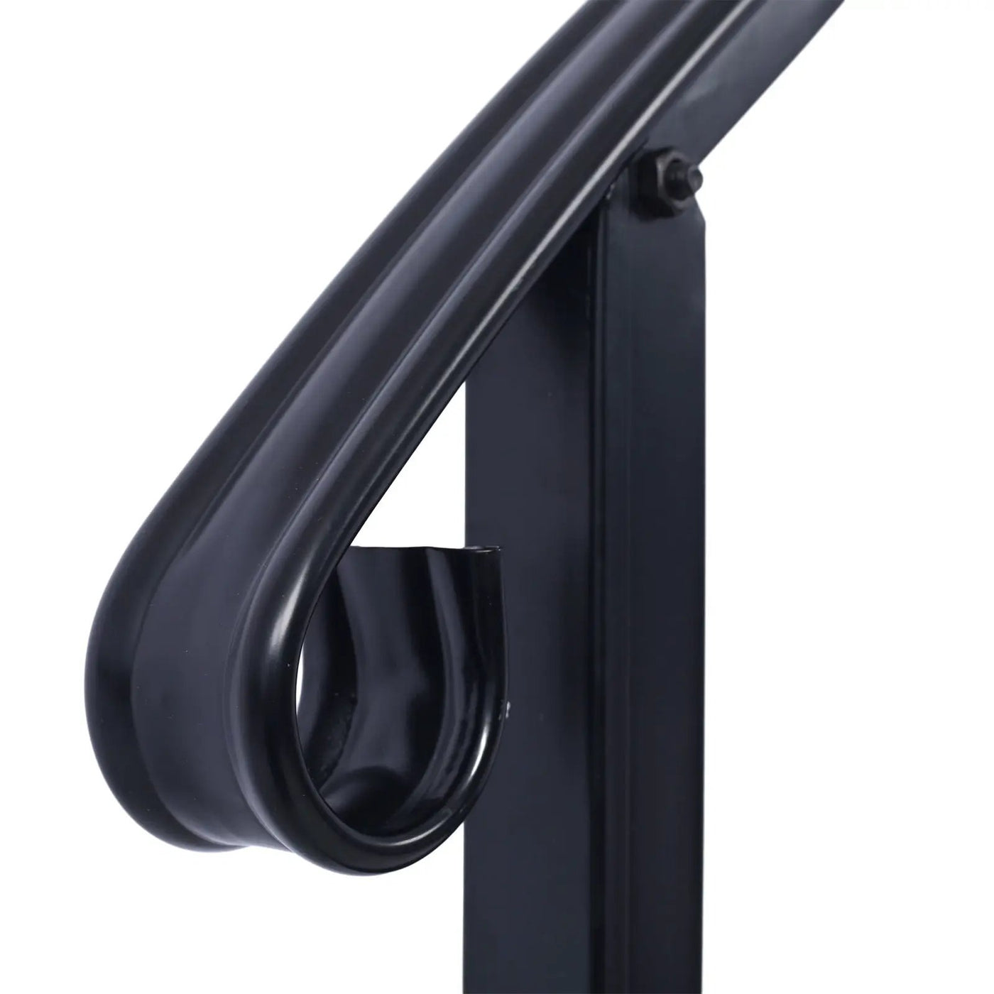 Handrails For Outdoor Steps, Fit 2 Or 3 Steps Outdoor Stair Railing, Wrought Iron Handrail, Flexible Porch Railing, Transitional Handrails For Concrete Steps Or Wooden Stairs by Unique Piece Furniture