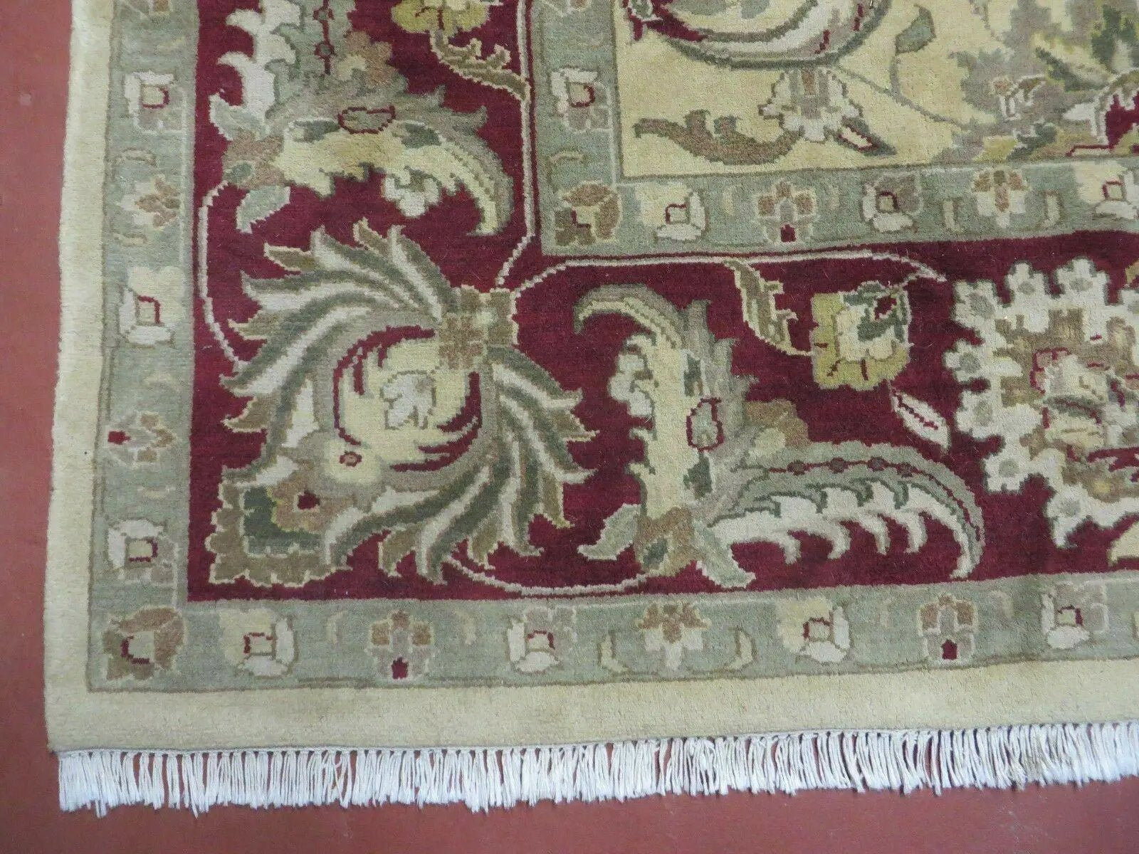 9' X 12' Vintage Handmade India Oriental Jaipur Quality Tea Wash Hand Knotted by Jewel Rugs