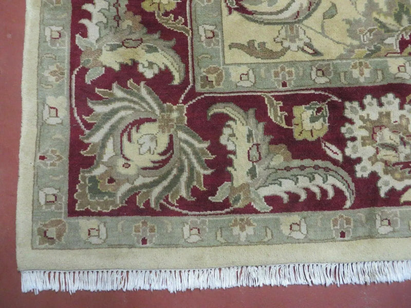 9' X 12' Vintage Handmade India Oriental Jaipur Quality Tea Wash Hand Knotted by Jewel Rugs