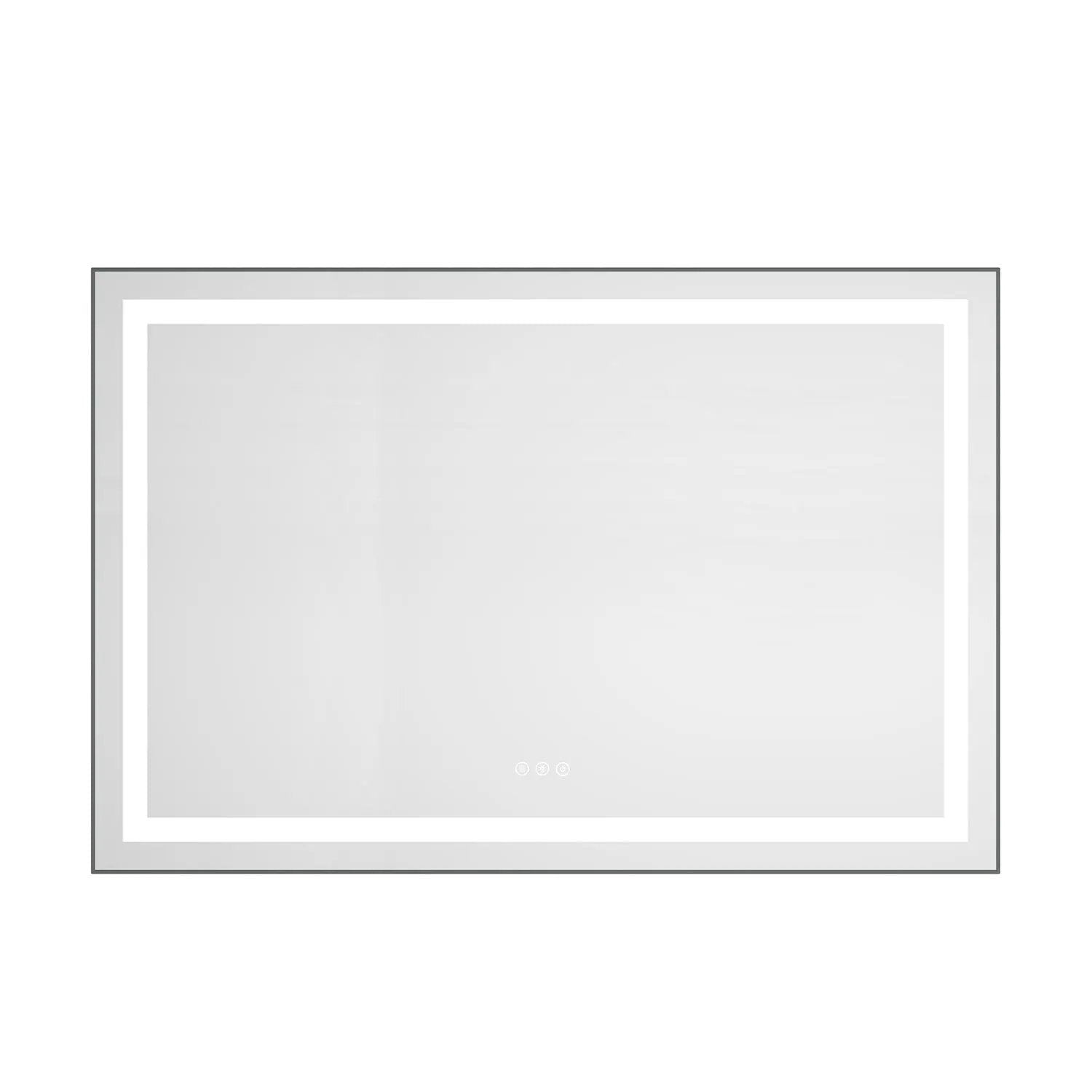 48" x 32" LED Bathroom Mirror with Front and Backlight by HouseOfZazla