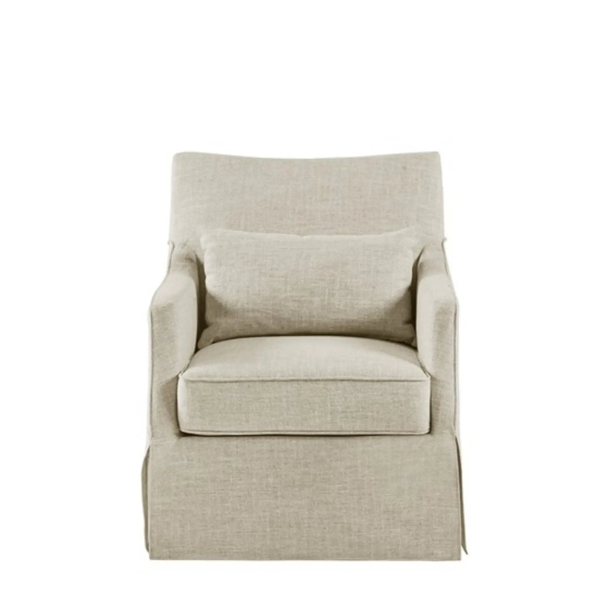 Traditional Design London Skirted Swivel Chair by Unique Piece Furniture