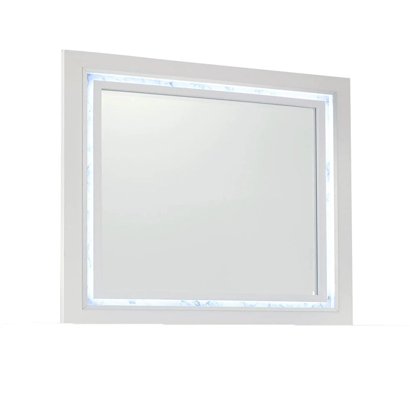 Skye - Marble Mirror - White by Unique Piece Furniture