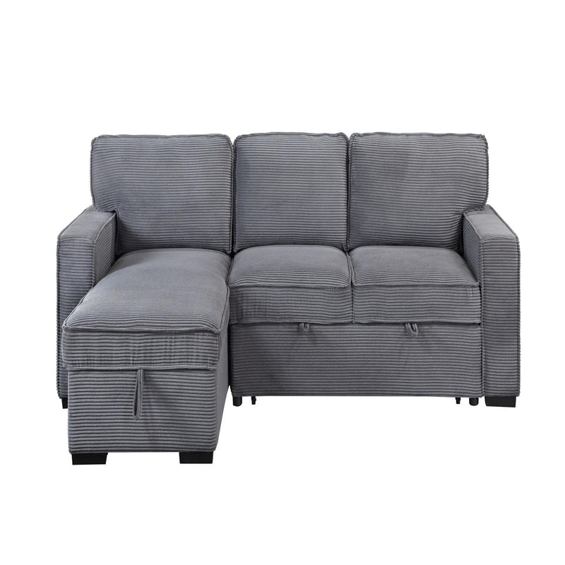 Territory - Pull Out Sofa Bed With Design - Dark Gray by Unique Piece Furniture