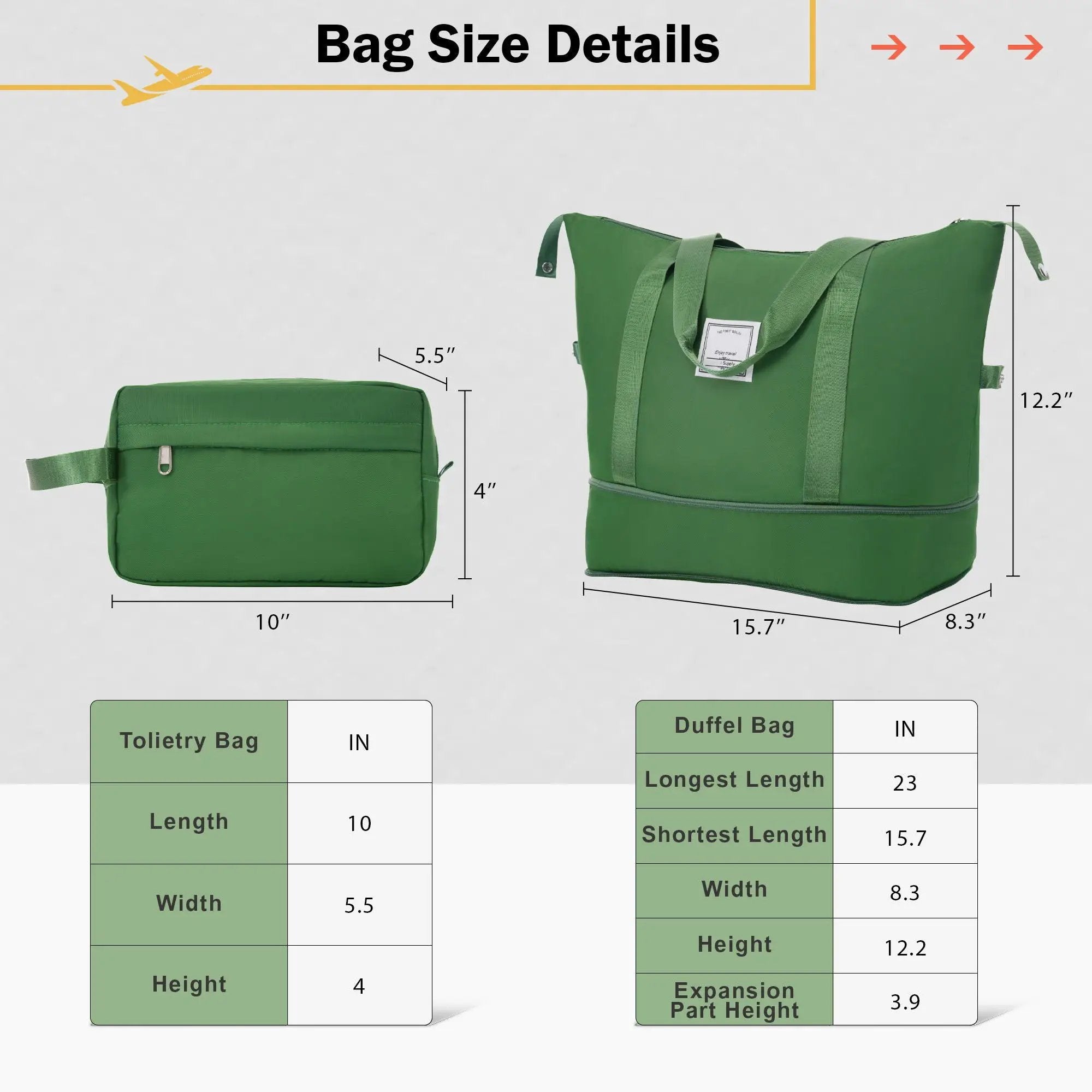 2 Piece Luggage Set With Bags Expanable Spinner Wheels ABS Lightweight Suitcase With Tsa Lock 20" / 24" by HouseOfZazla