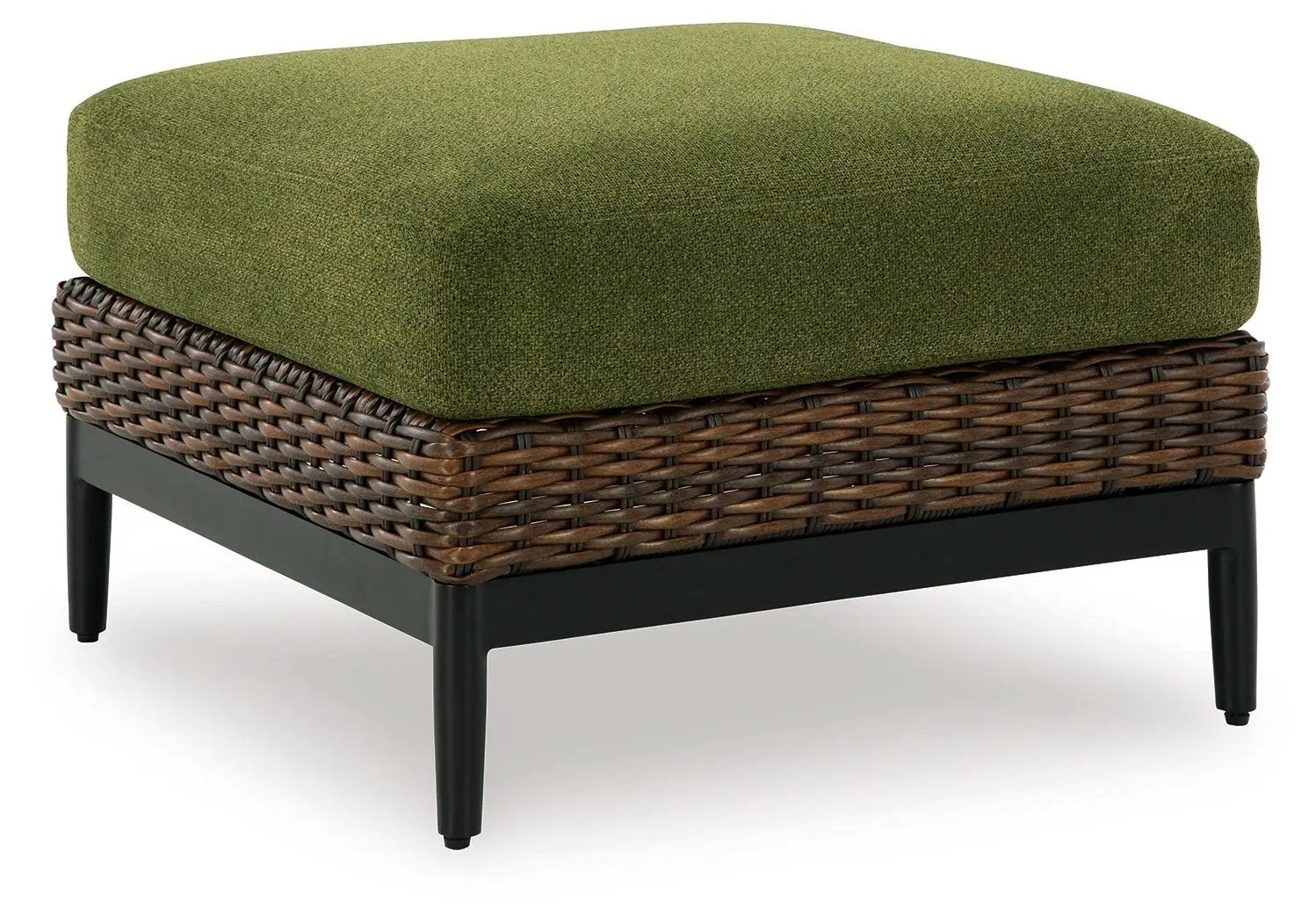 Horizon Hall - Ottoman With Cushion - Brown / Green by Unique Piece Furniture