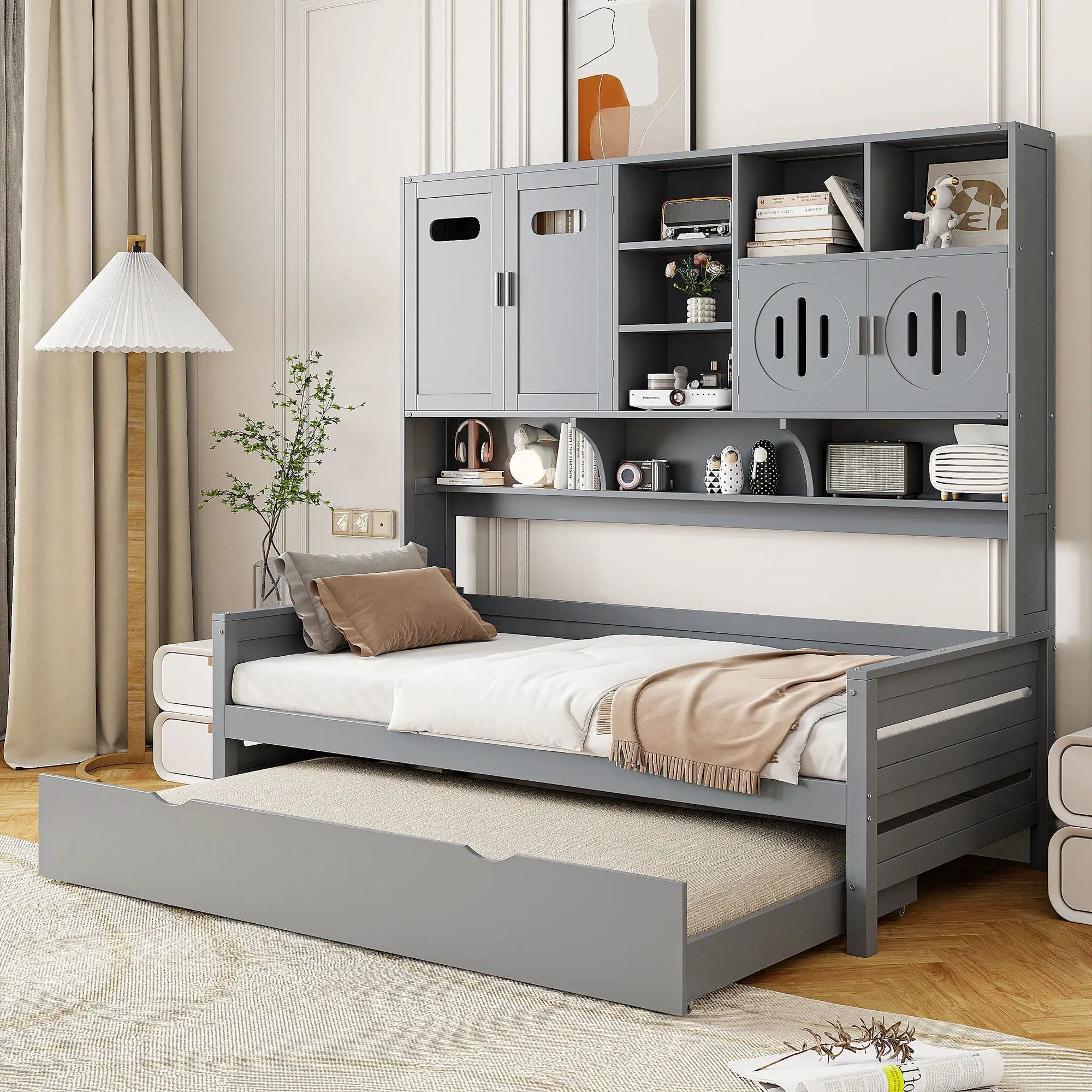 Daybed With All-In-One Cabinet And Shelf by Unique Piece Furniture