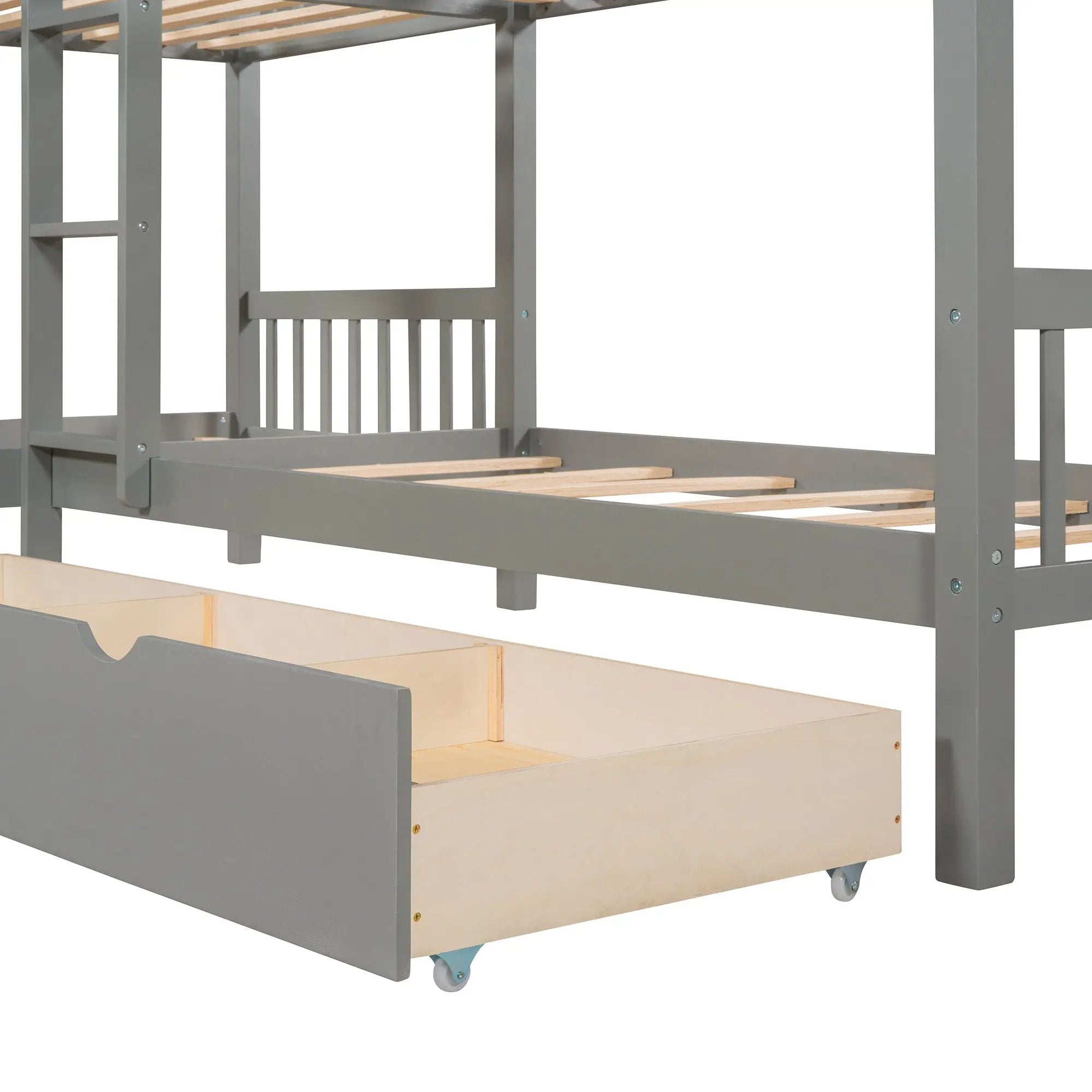 L Shaped Bunk Bed With Drawers by HouseOfZazla