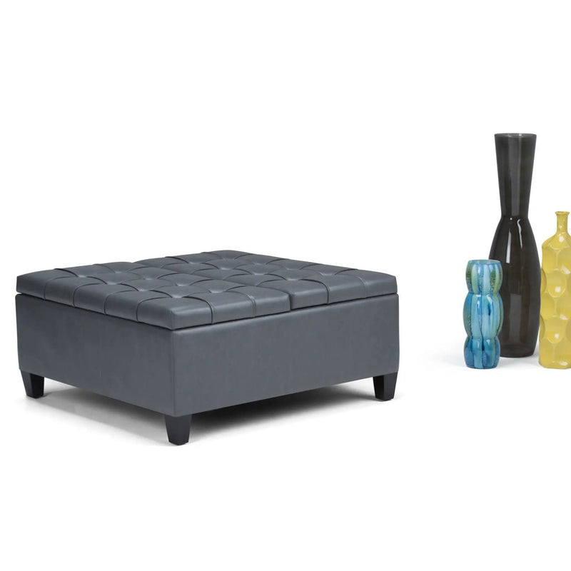 Harrison - Upholstered Coffee Table Storage Ottoman by HouseOfZazla