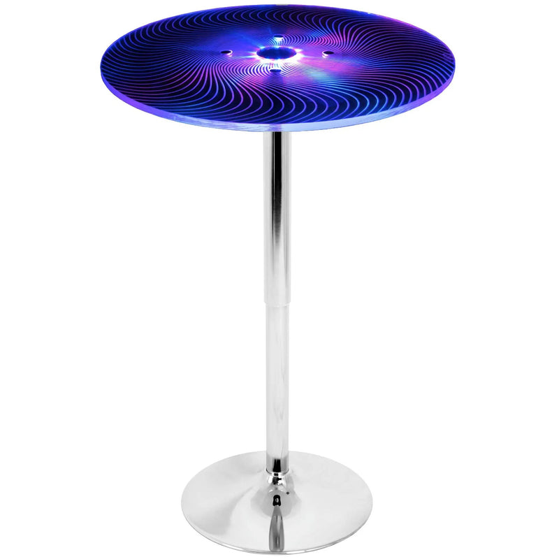 Spyra - Contemporary Light Up Adjustable Bar Table - Multi by Unique Piece Furniture