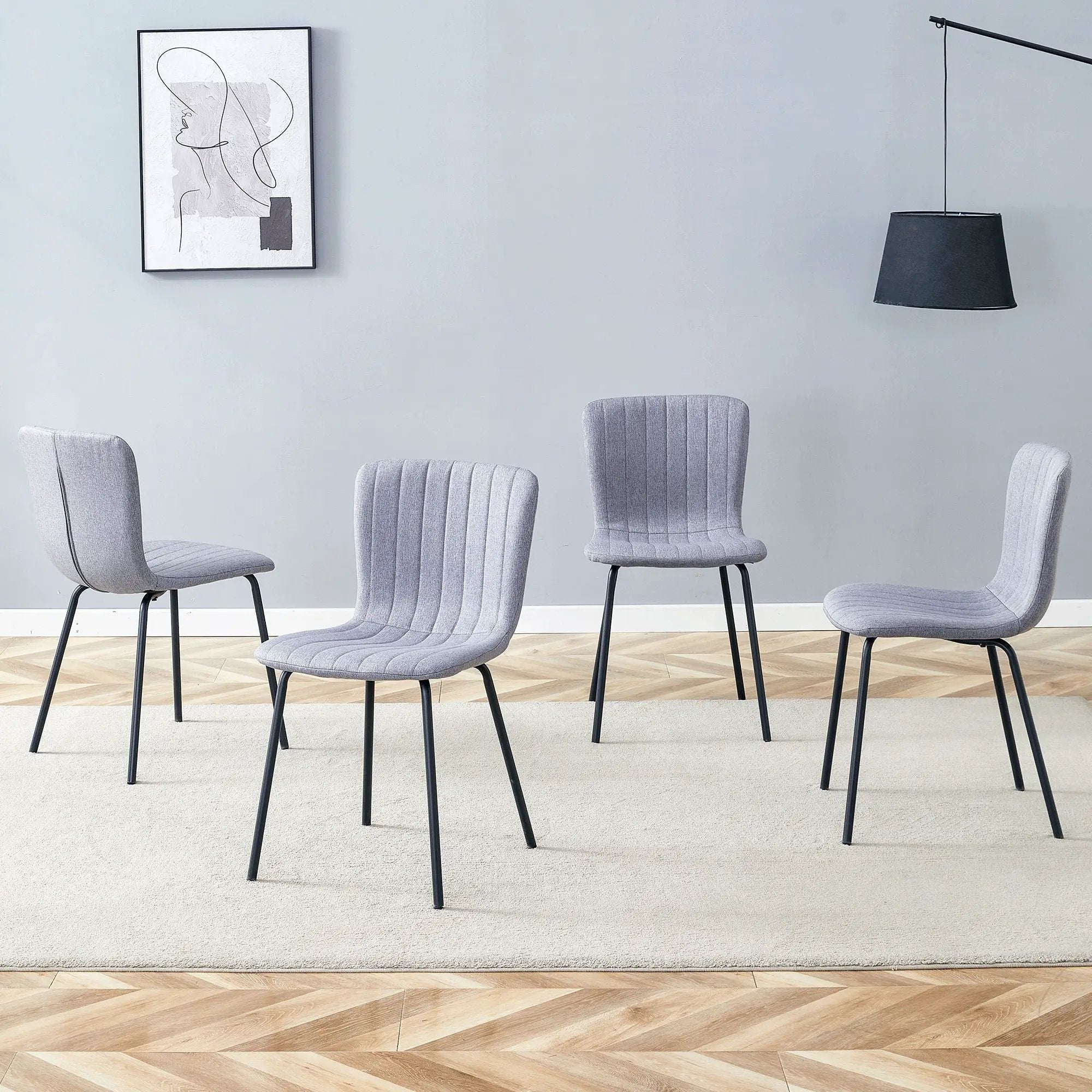 Luxury Minimalist Dining Chairs (Set of 4) by Unique Piece Furniture