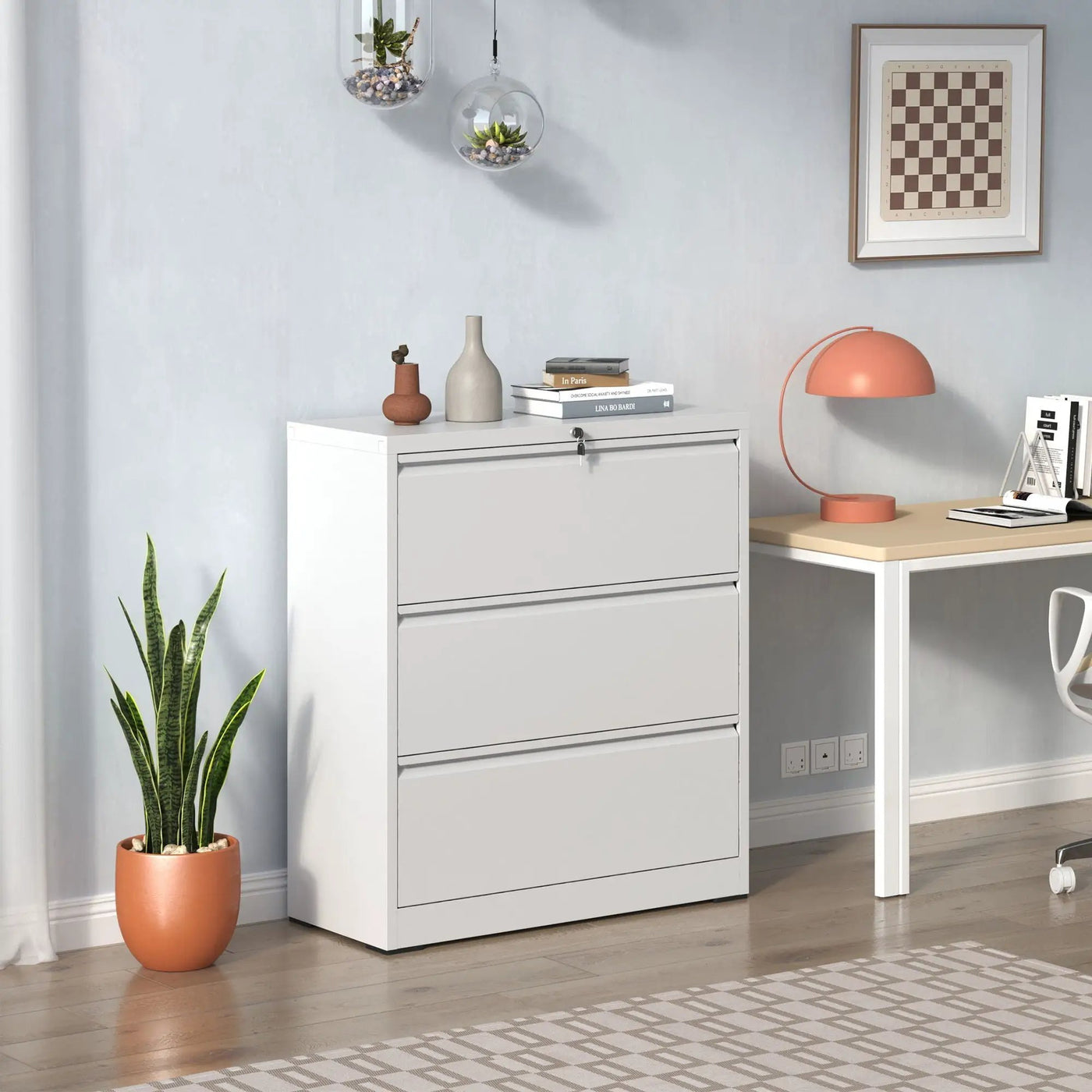 Premium Drawer Metal Lateral File Cabinet With Lock by HouseOfZazla
