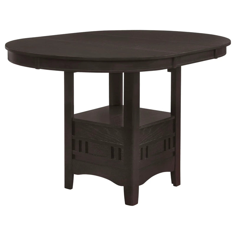 Lavon Oval 60-inch Counter Height Extension Dining Table Espresso by Unique Piece Furniture