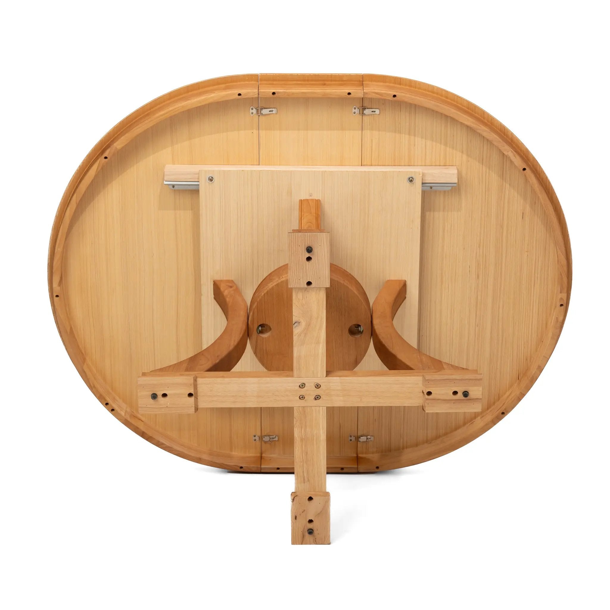 Extendable Round Rubber Wood Dining Table by HouseOfZazla