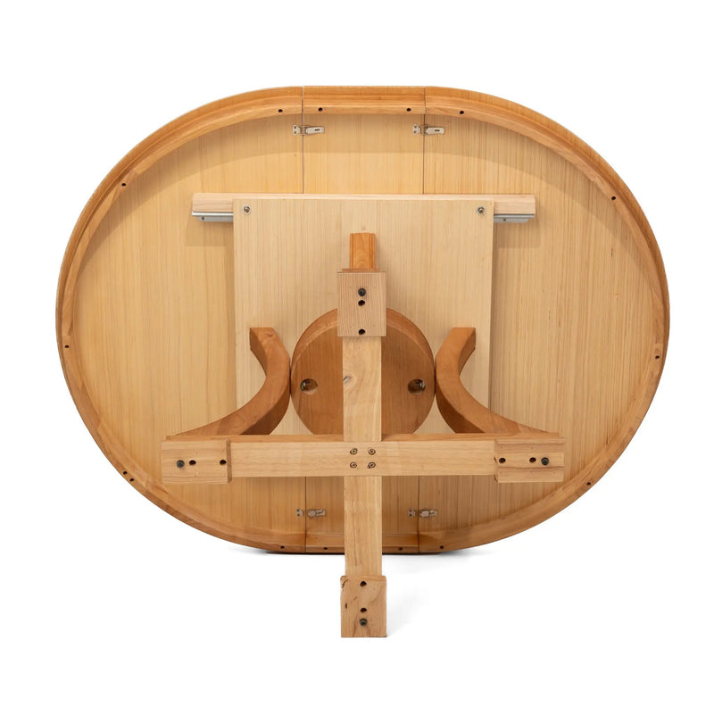 Extendable Round Rubber Wood Dining Table by HouseOfZazla