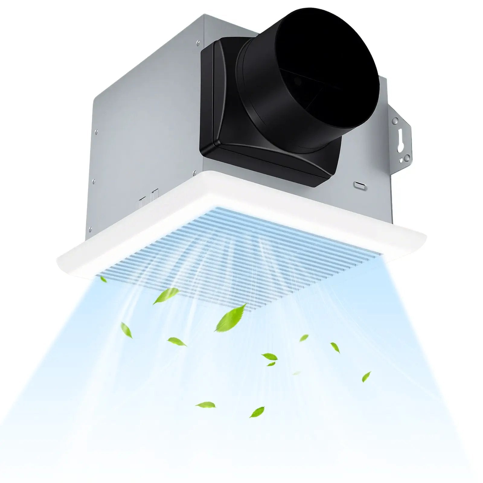 80 CFM Bathroom Exhaust Fan with Metal Housing and 4 Inches Duct by DirectDeals