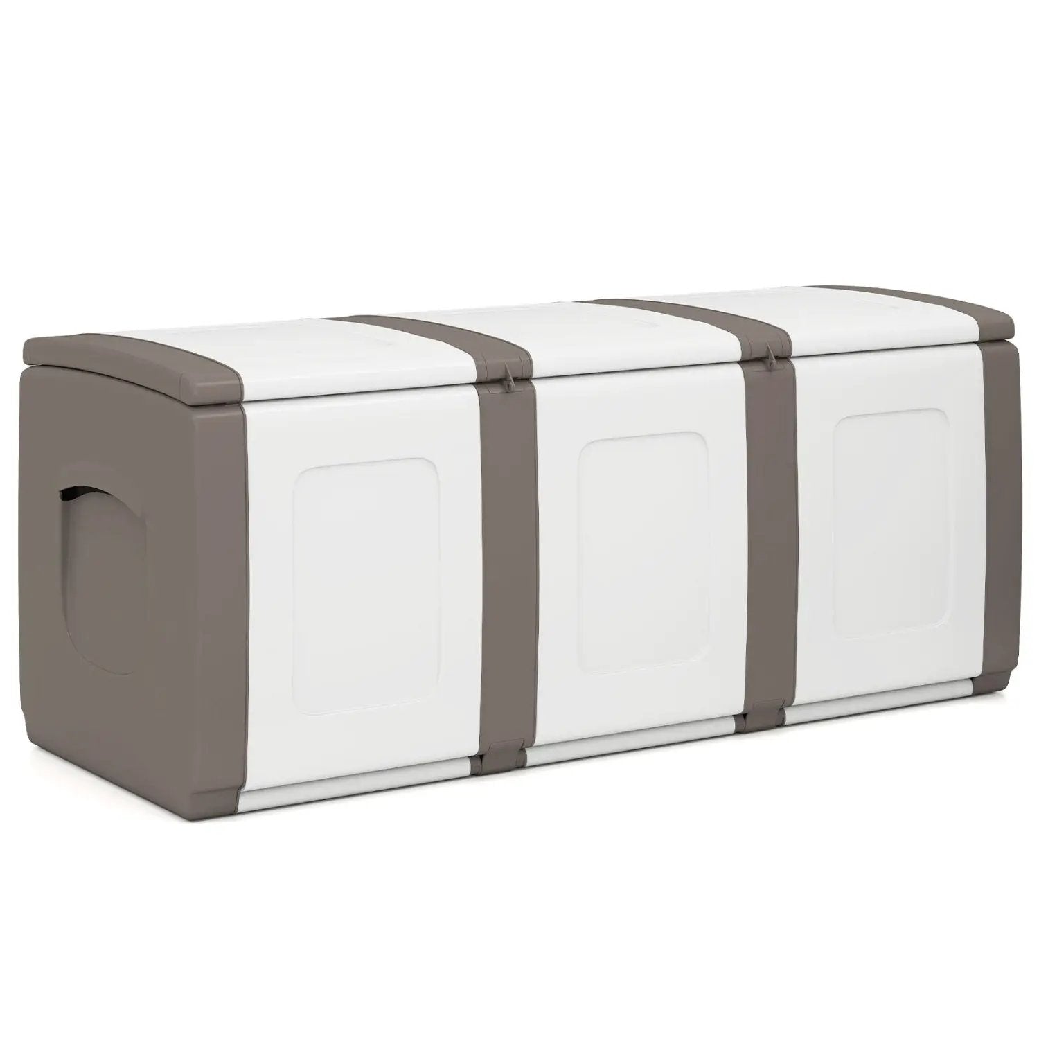 80 Gallon Patio Container with Lockable Lid for Packages and Garden by DirectDeals