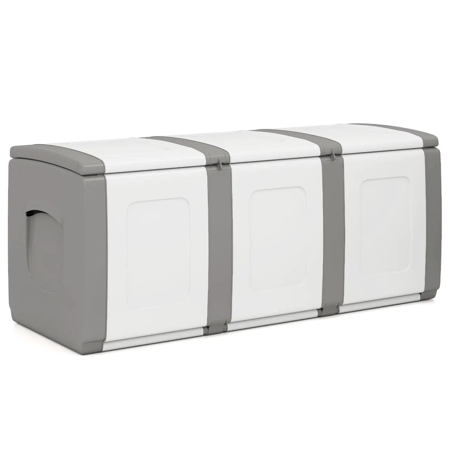 80 Gallon Patio Container with Lockable Lid for Packages and Garden by DirectDeals