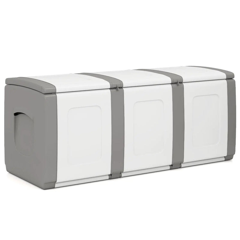 80 Gallon Patio Container with Lockable Lid for Packages and Garden by DirectDeals