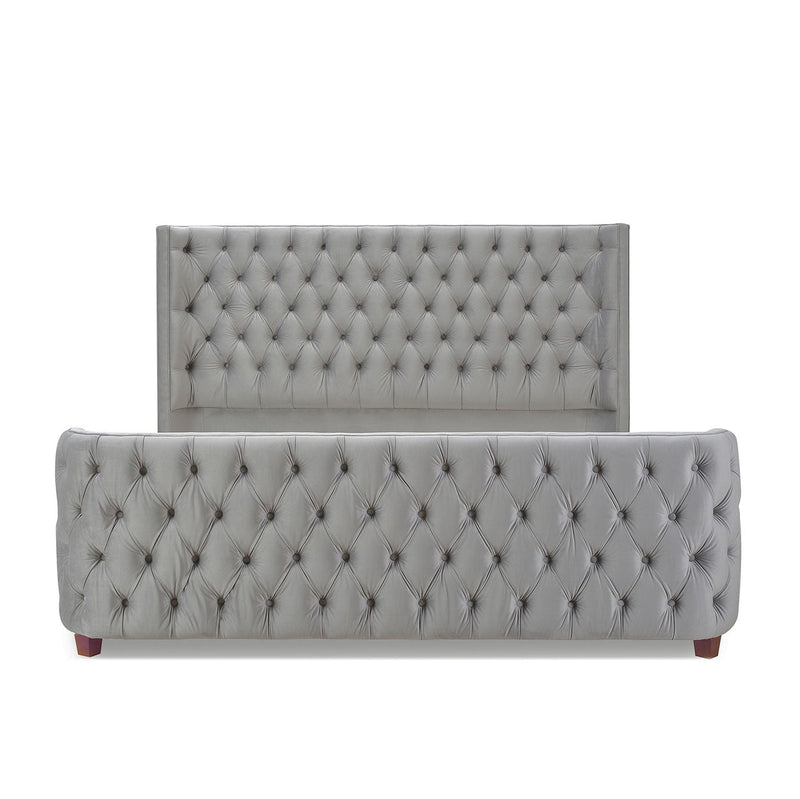 Brooklyn - Tufted Panel Bed Headboard And Footboard Set by HouseOfZazla