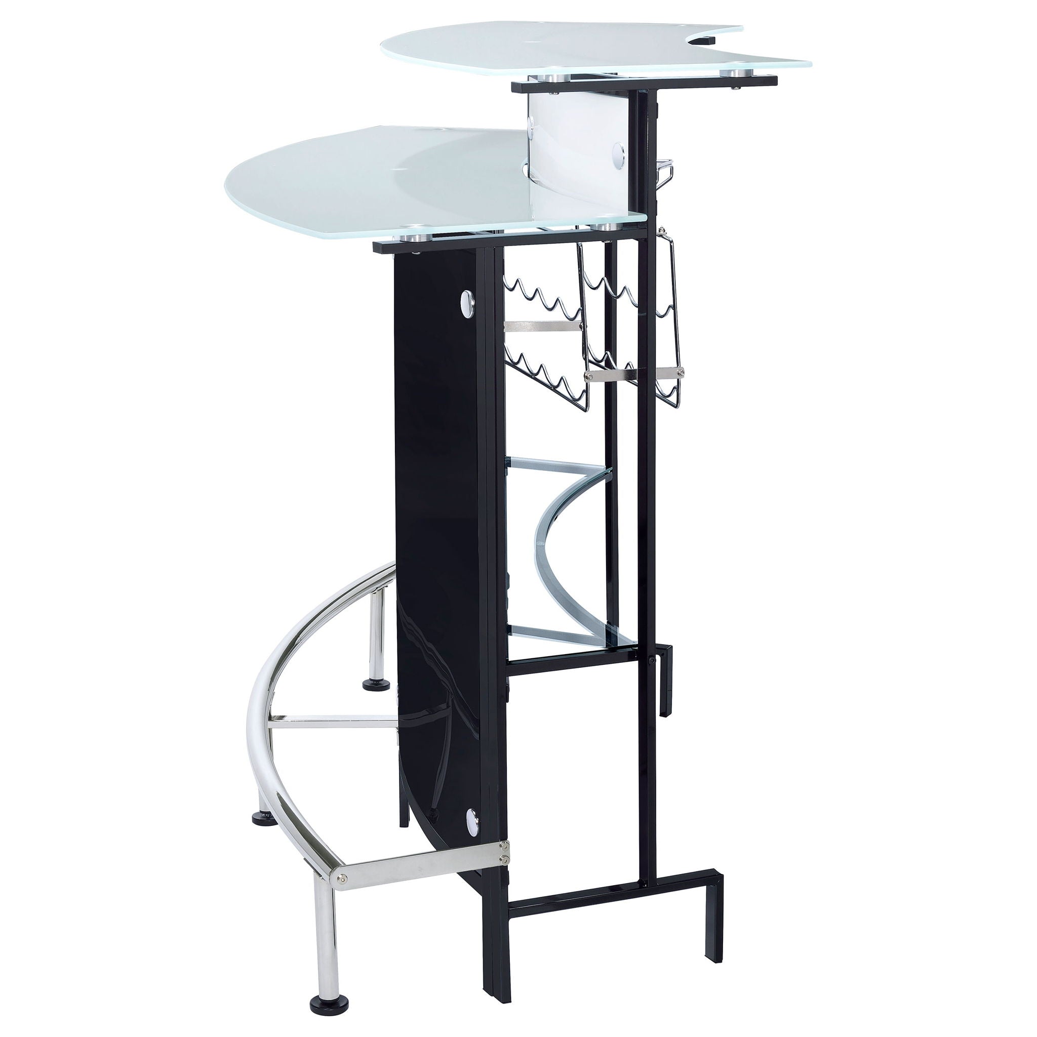 Keystone - Home Bar With Stemware & Wine Storage - Black by HouseOfZazla