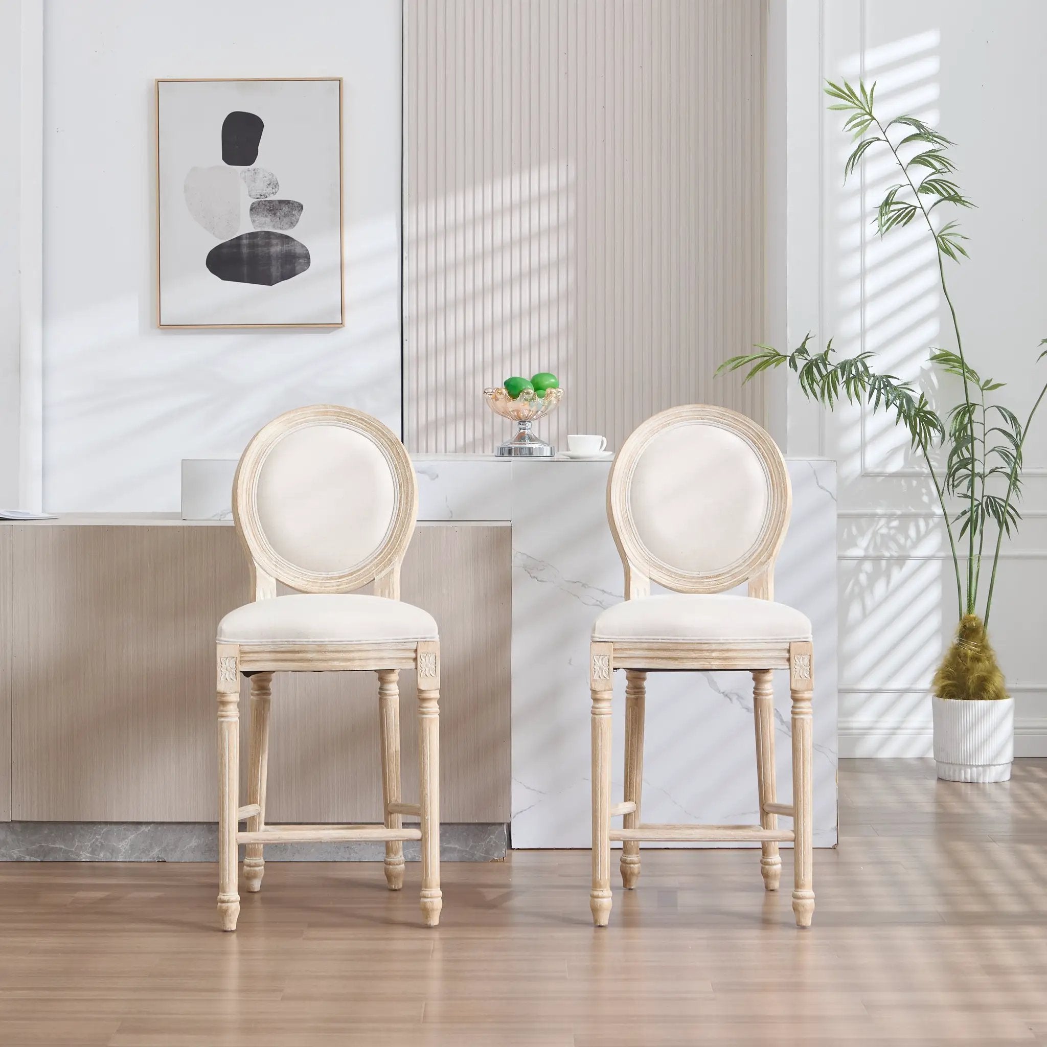 French Country 26'' Height Bar Chairs Set of 2 by HouseOfZazla
